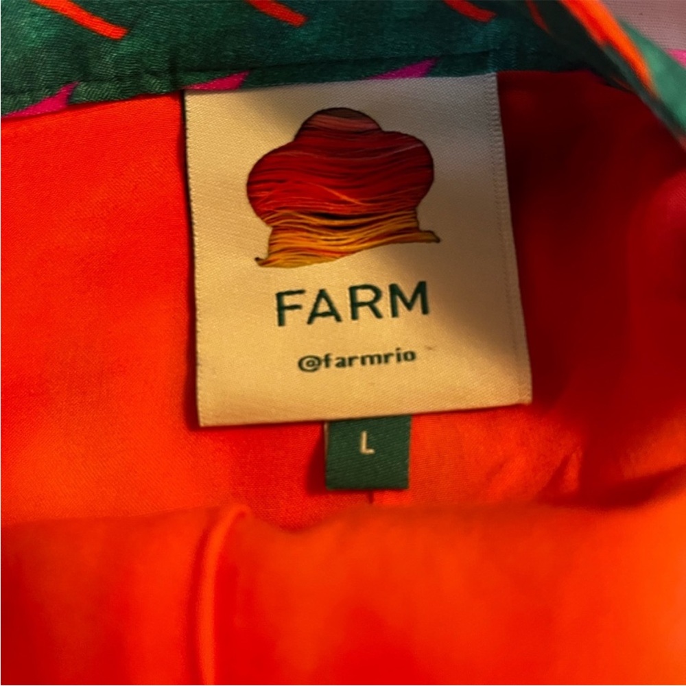 FARM Rio Red Tropical Asymmetrical Wrap Skirt(Botanical Print) - Picture 5 of 7